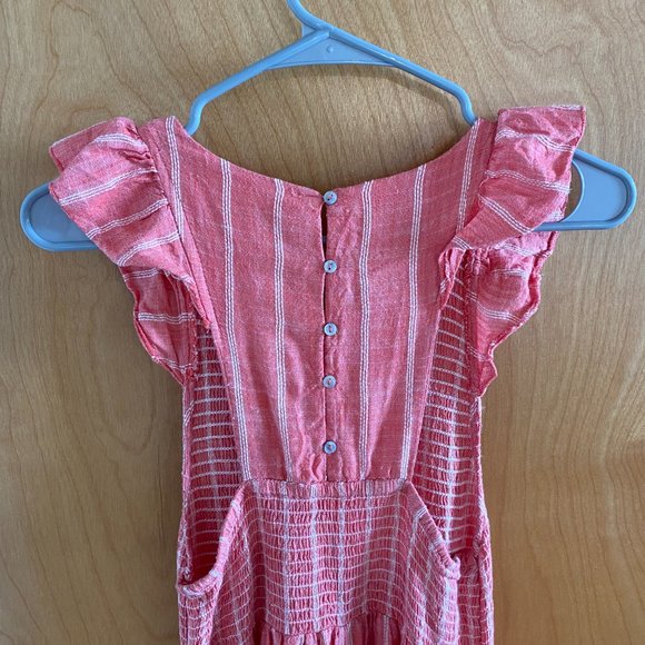 Free People Chambray Stripe coral maxi dress - Picture 3 of 7